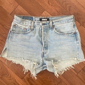 Reformation x Levi’s cut off shorts